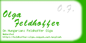 olga feldhoffer business card